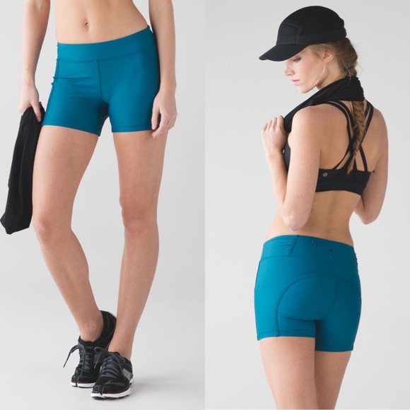 lululemon athletica Other - Lululemon Reach the Beach Shorts Tofino Teal Aquelu Running Swim Bike Size 8